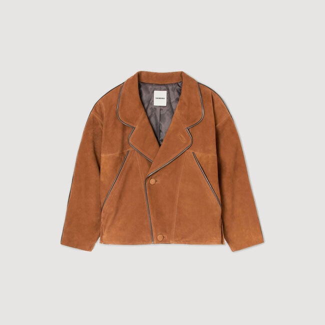 Giubbotto in scamosciato oversize