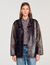 Giubbotto oversize borchiato in pelle