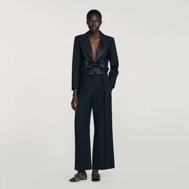 Pantaloni larghi a vita elastica