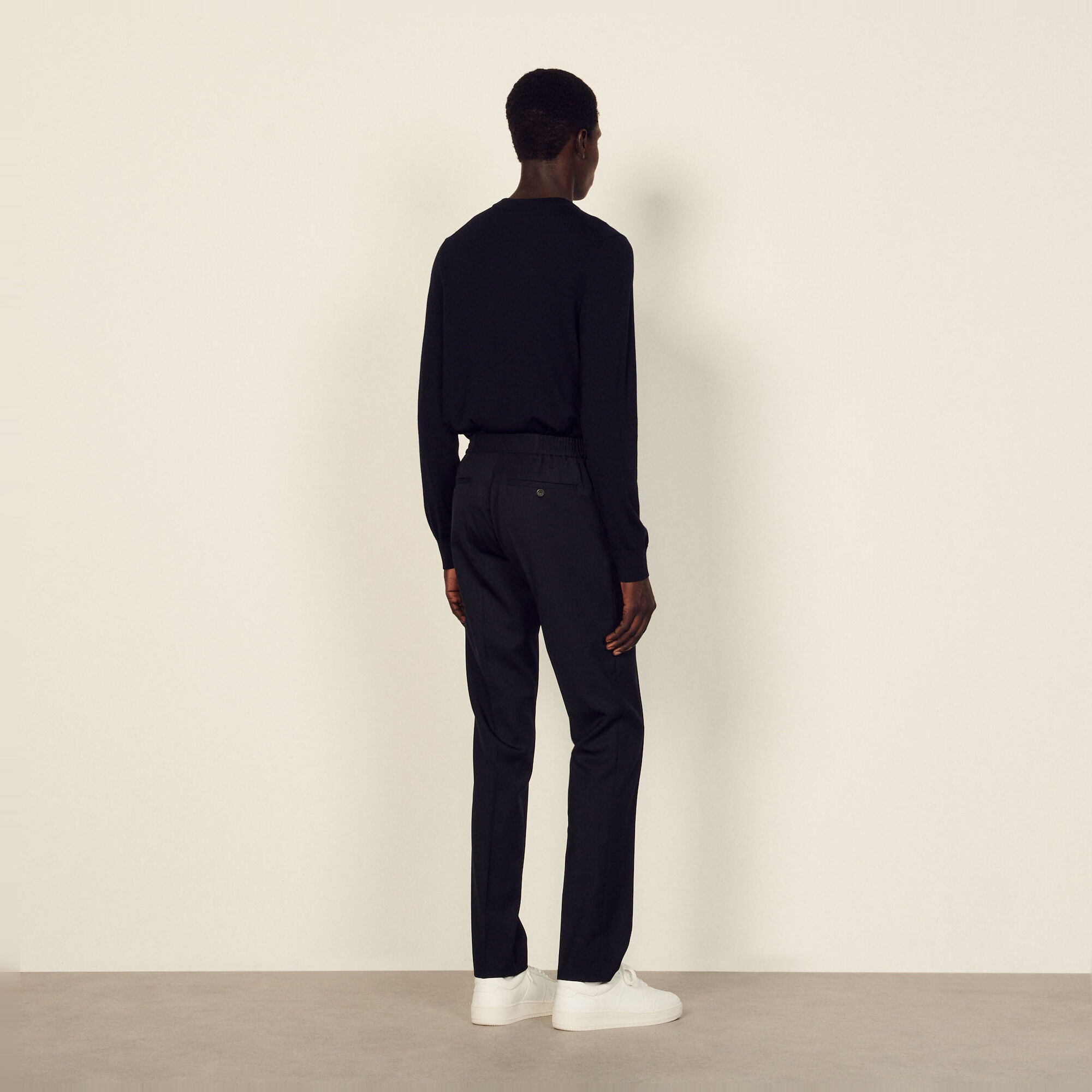 Pantaloni dritti in lana vergine