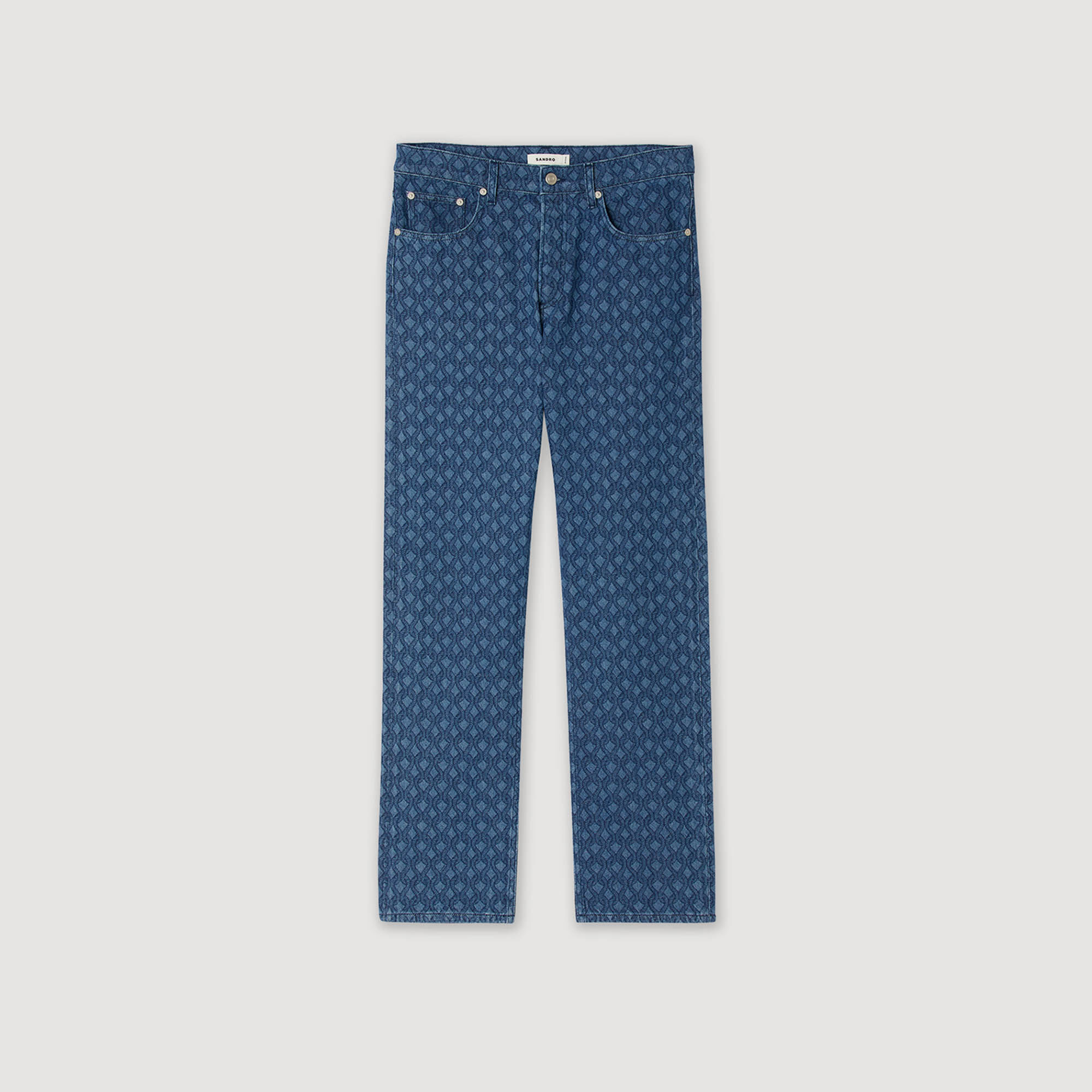 Jeans baggy a motivo corda