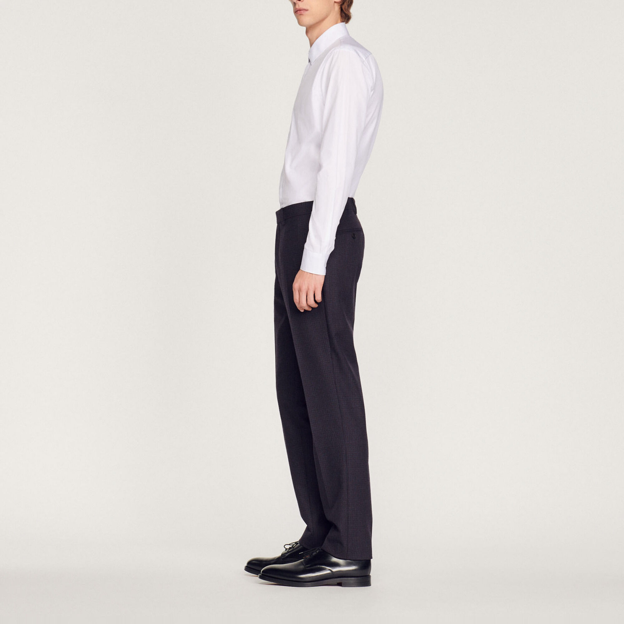 Pantaloni da completo in lana vergine