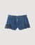 Shorts in denim con volant