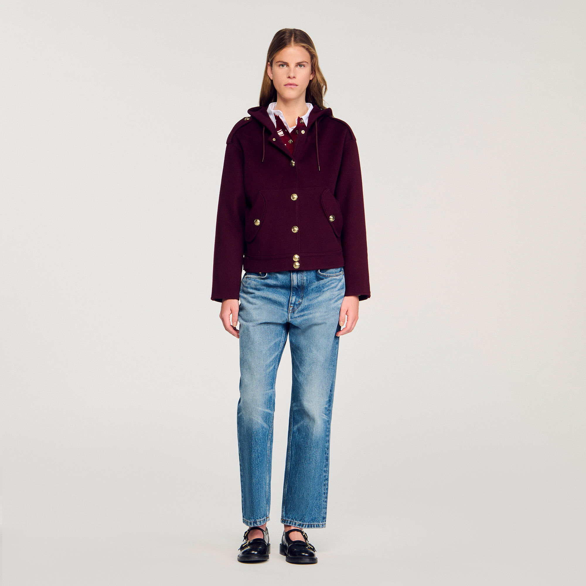 Cappotto in lana double face