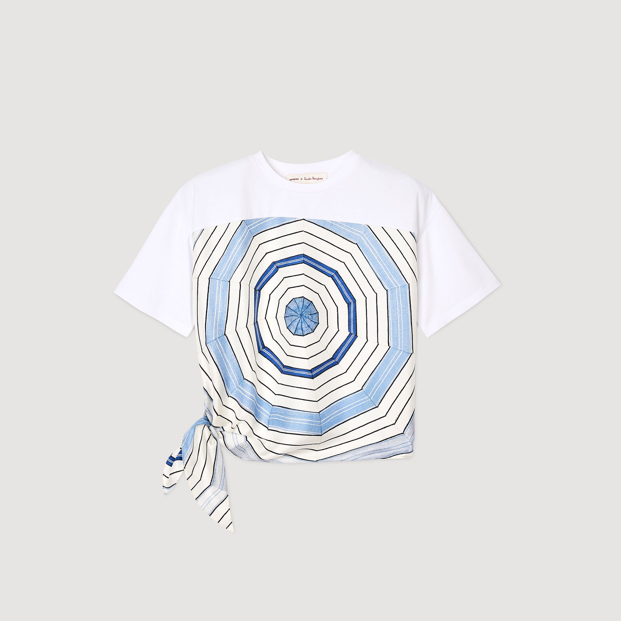 T-shirt con stampa a spirali
