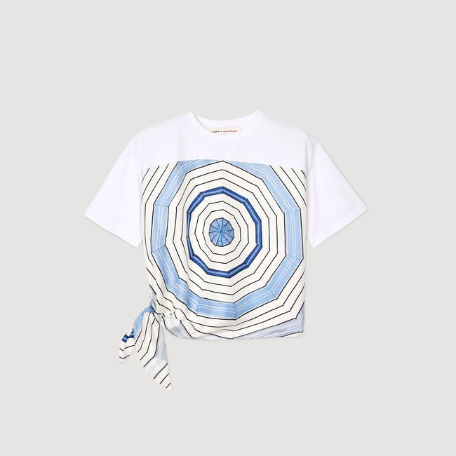 T-shirt con stampa a spirali
