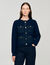 Cardigan con dettagli in denim
