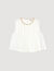 Crop top plissettato collo strass