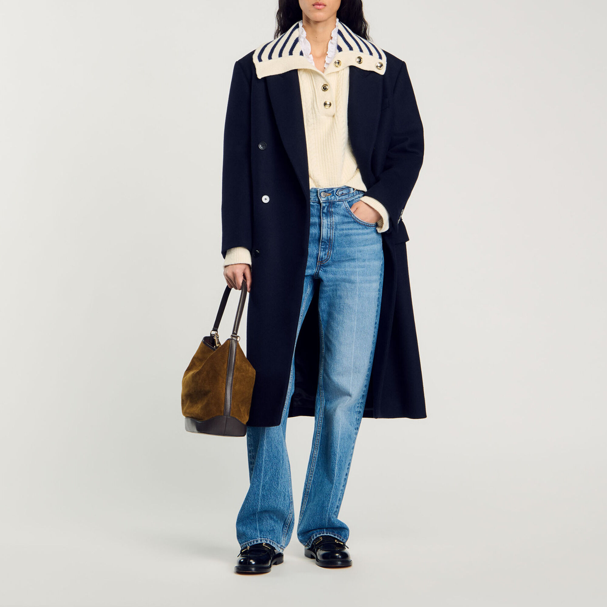 Maglione colletto alla marinara a righe - Donna | Sandro