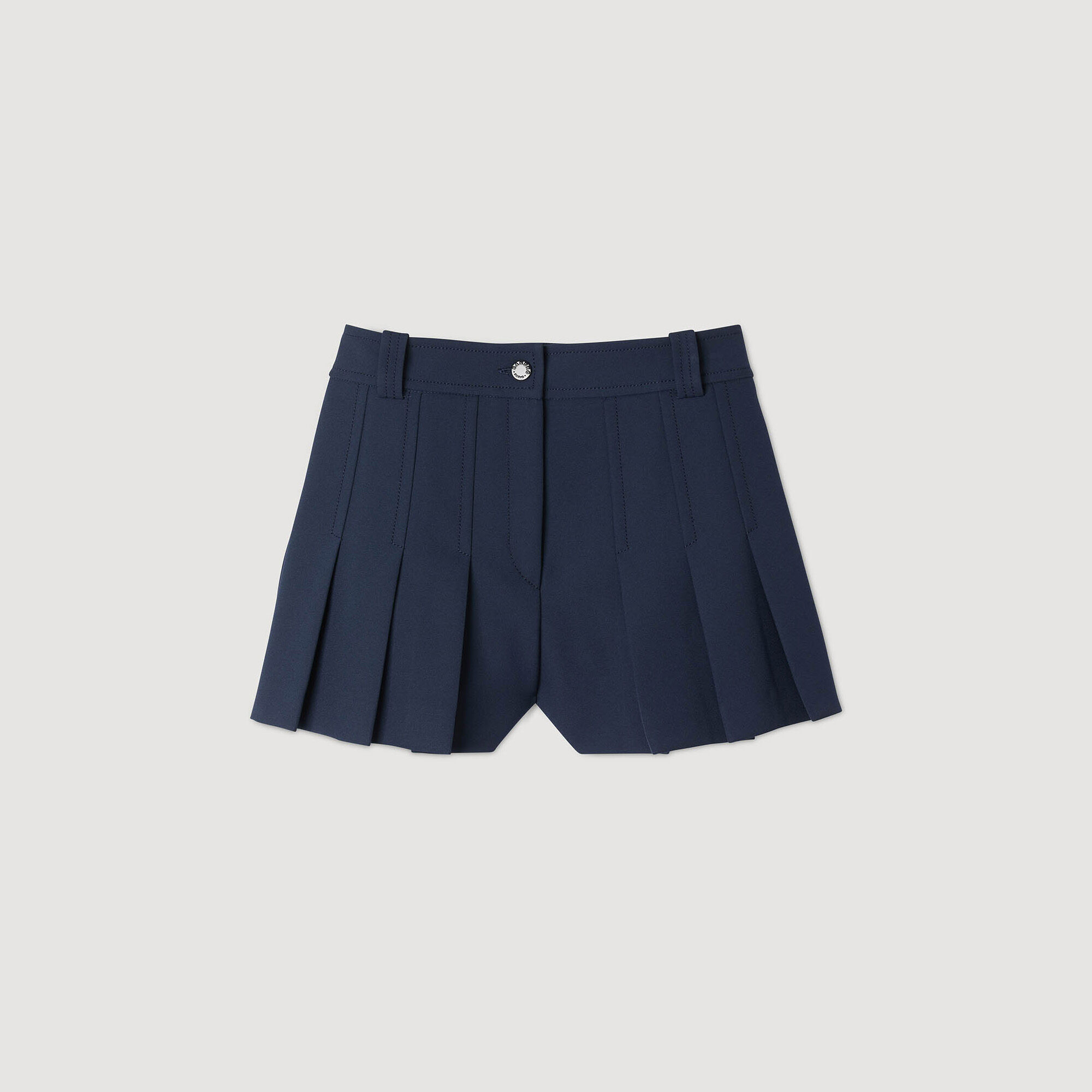 Short sartoriale plissettato