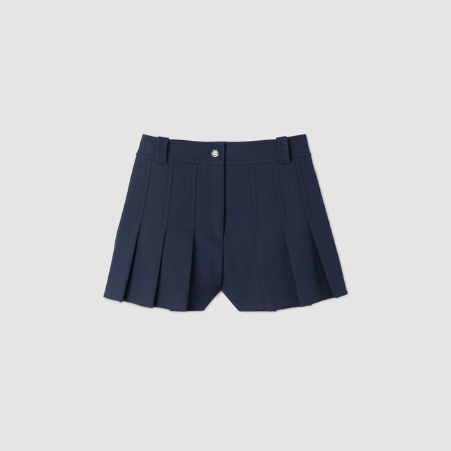 Short sartoriale plissettato