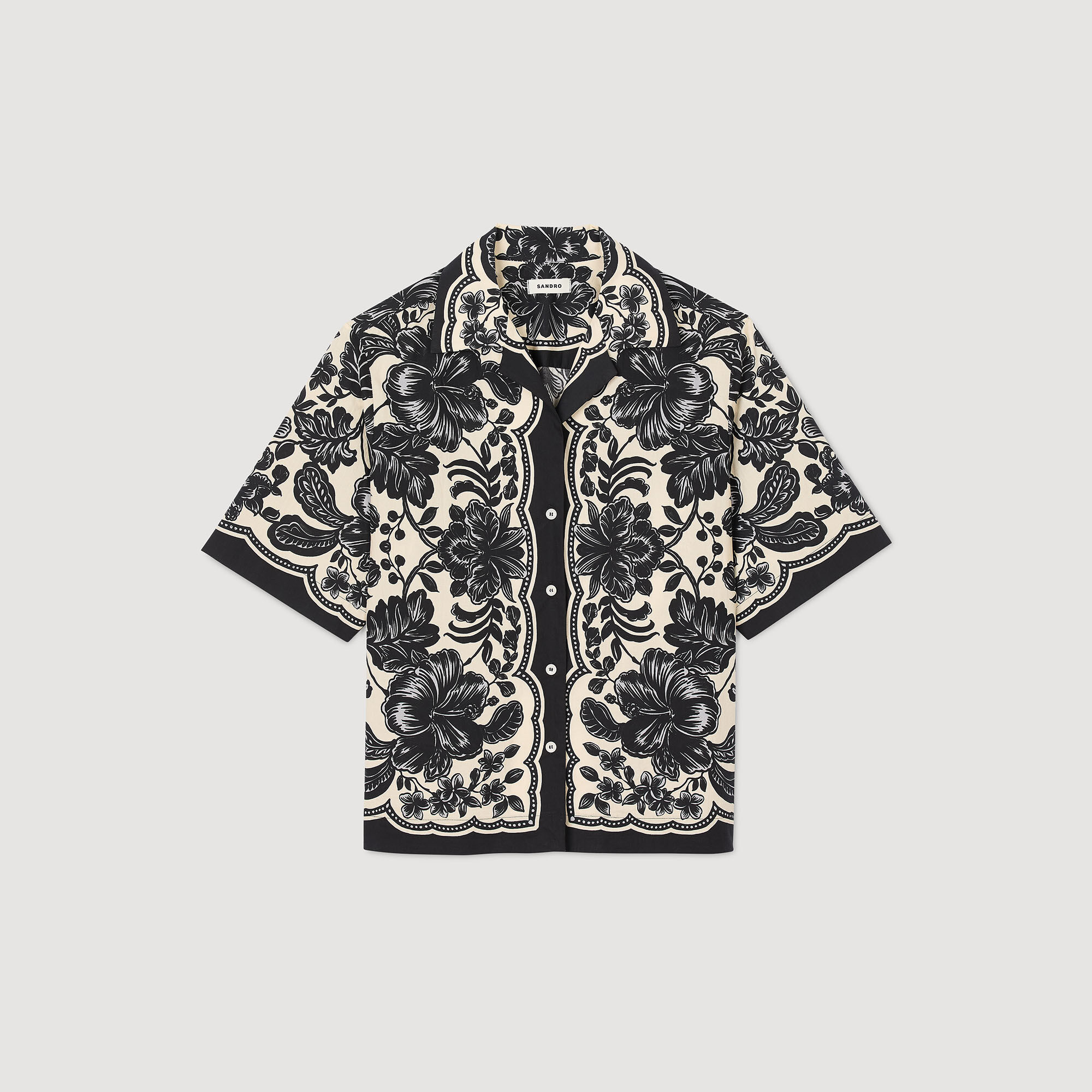 Camicia con stampa a fiori