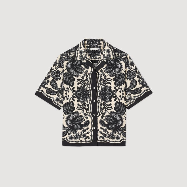 Camicia con stampa a fiori