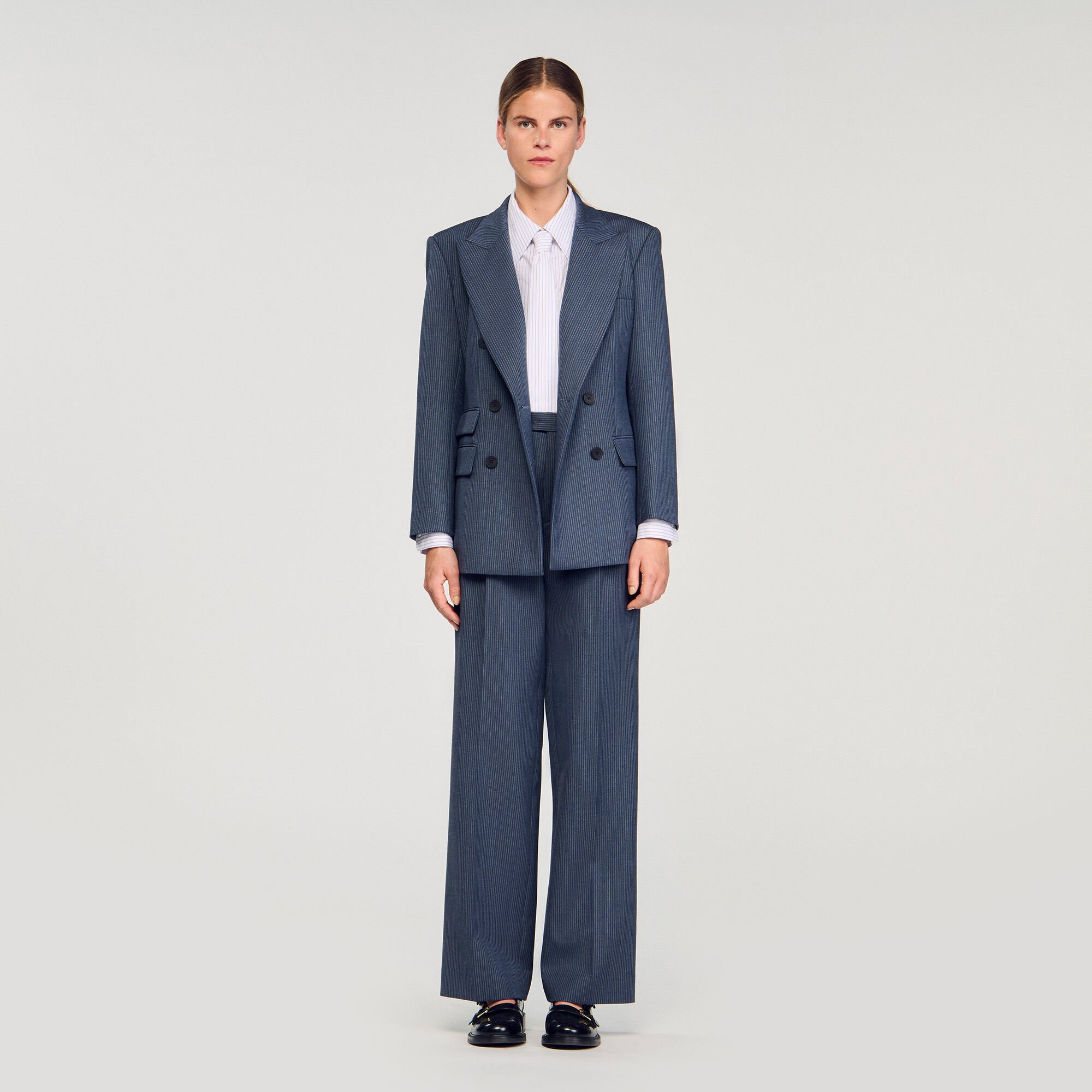 Giacca da tailleur a righe