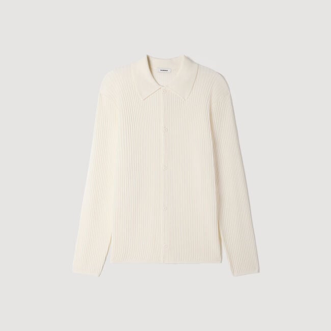 Camicia in maglia a coste