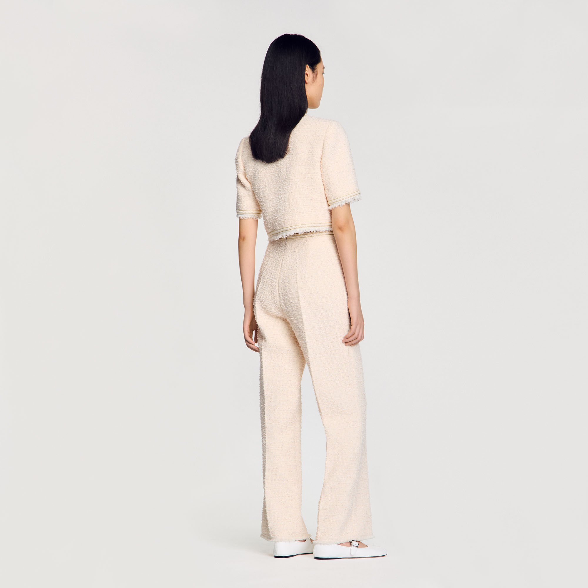Pantaloni in tweed fantasia