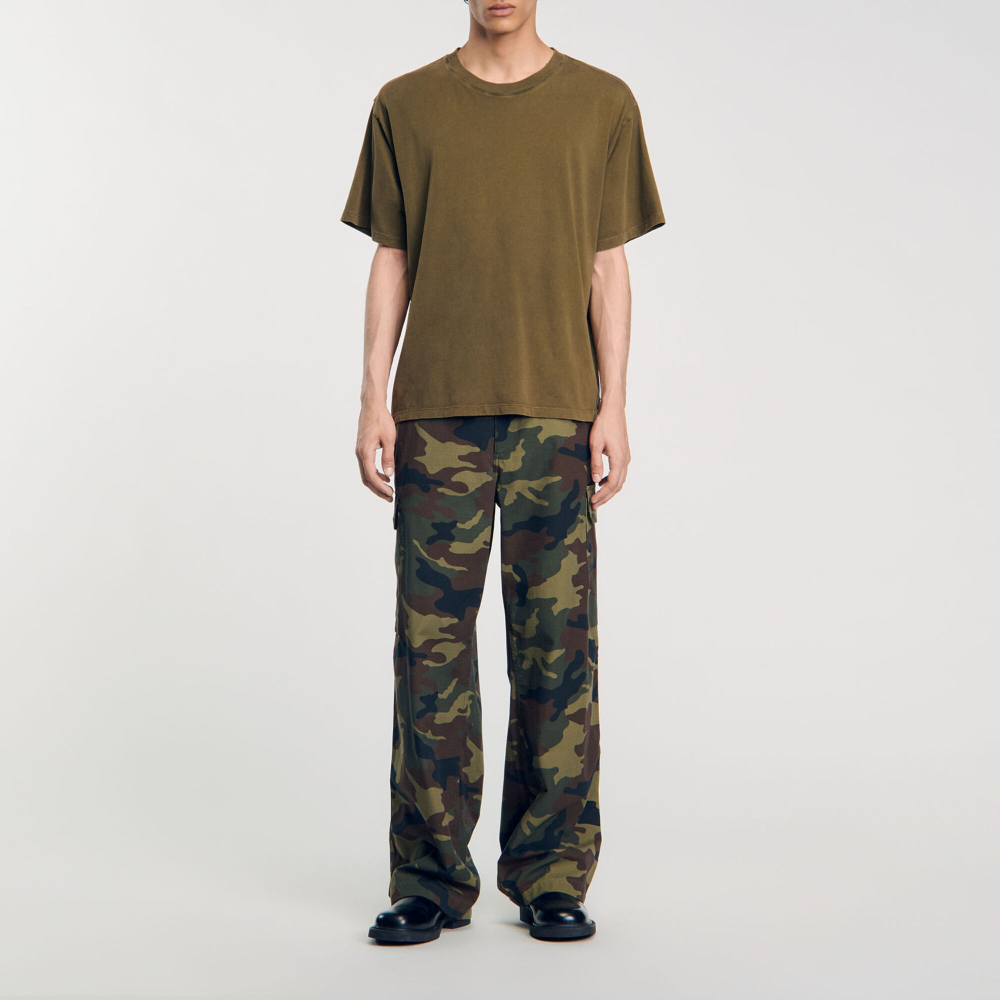 T-shirt con effetto délavé