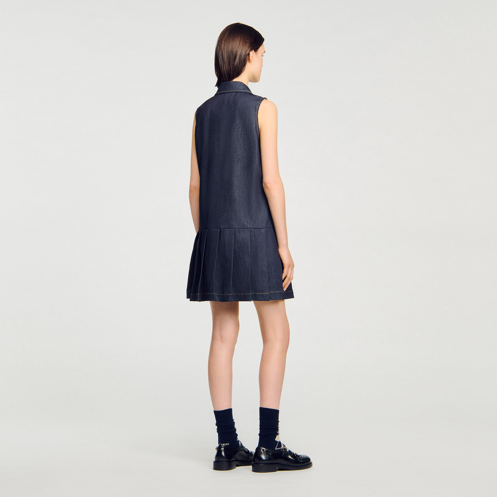 Abito corto in denim