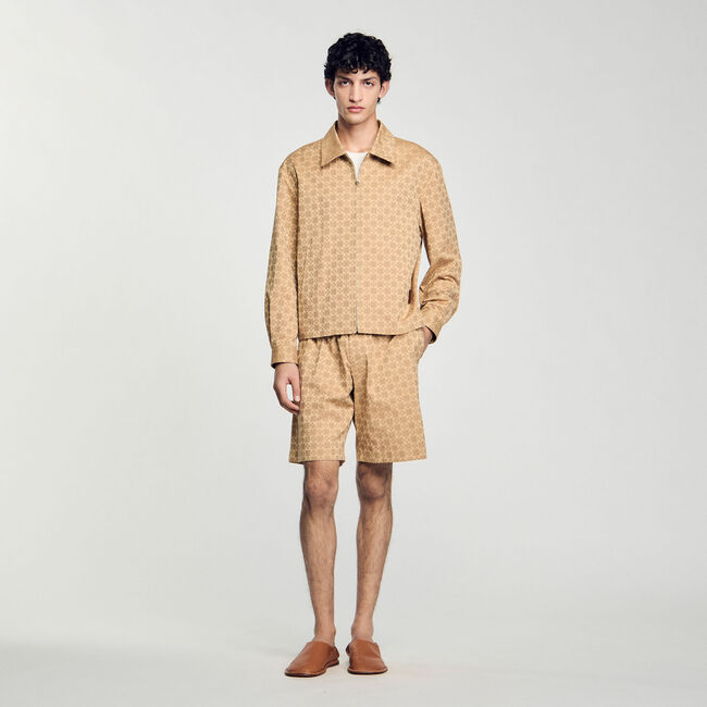 Giubbotto con zip square cross