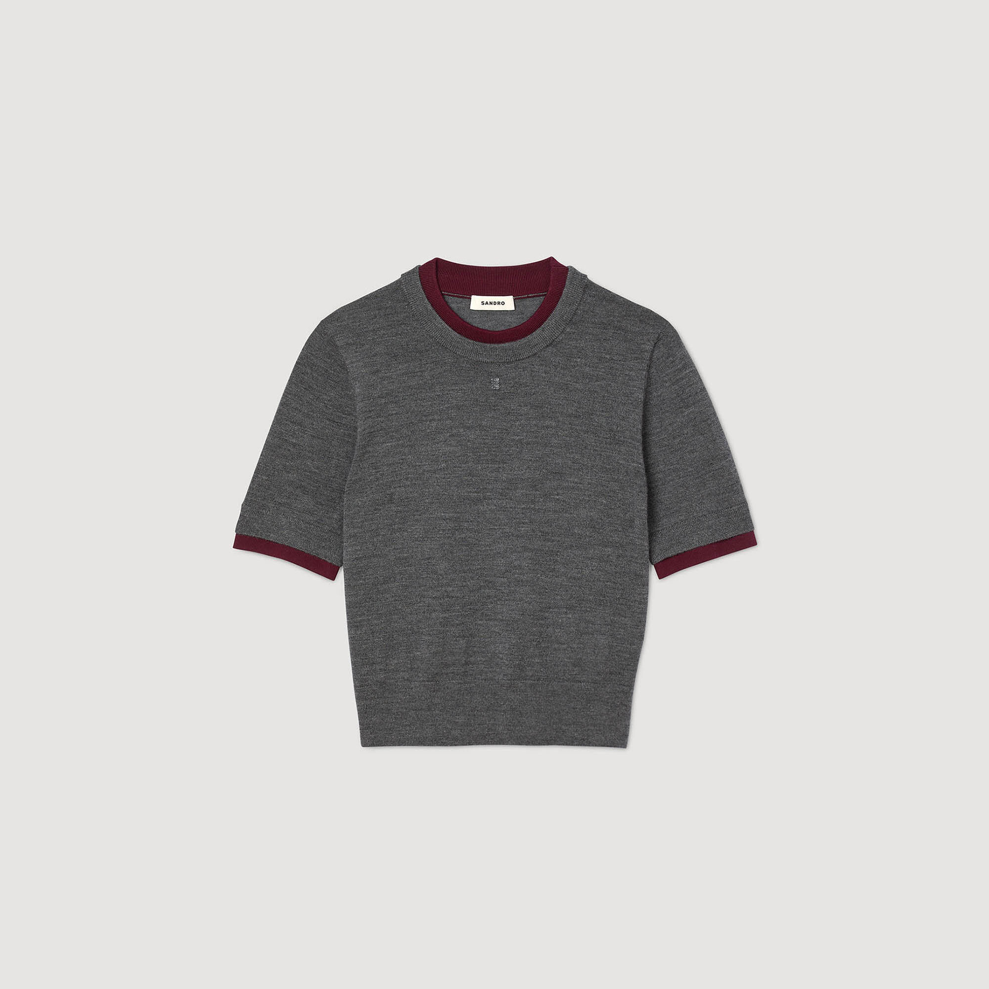 Maglione corto bicolore