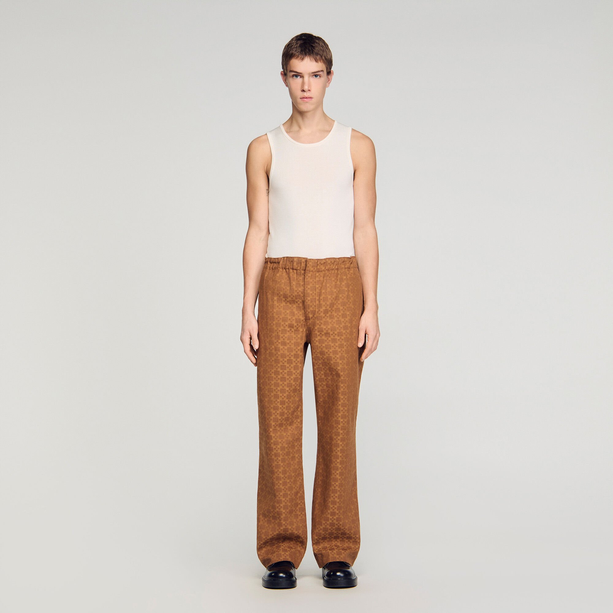 Jeans larghi jacquard Square Cross