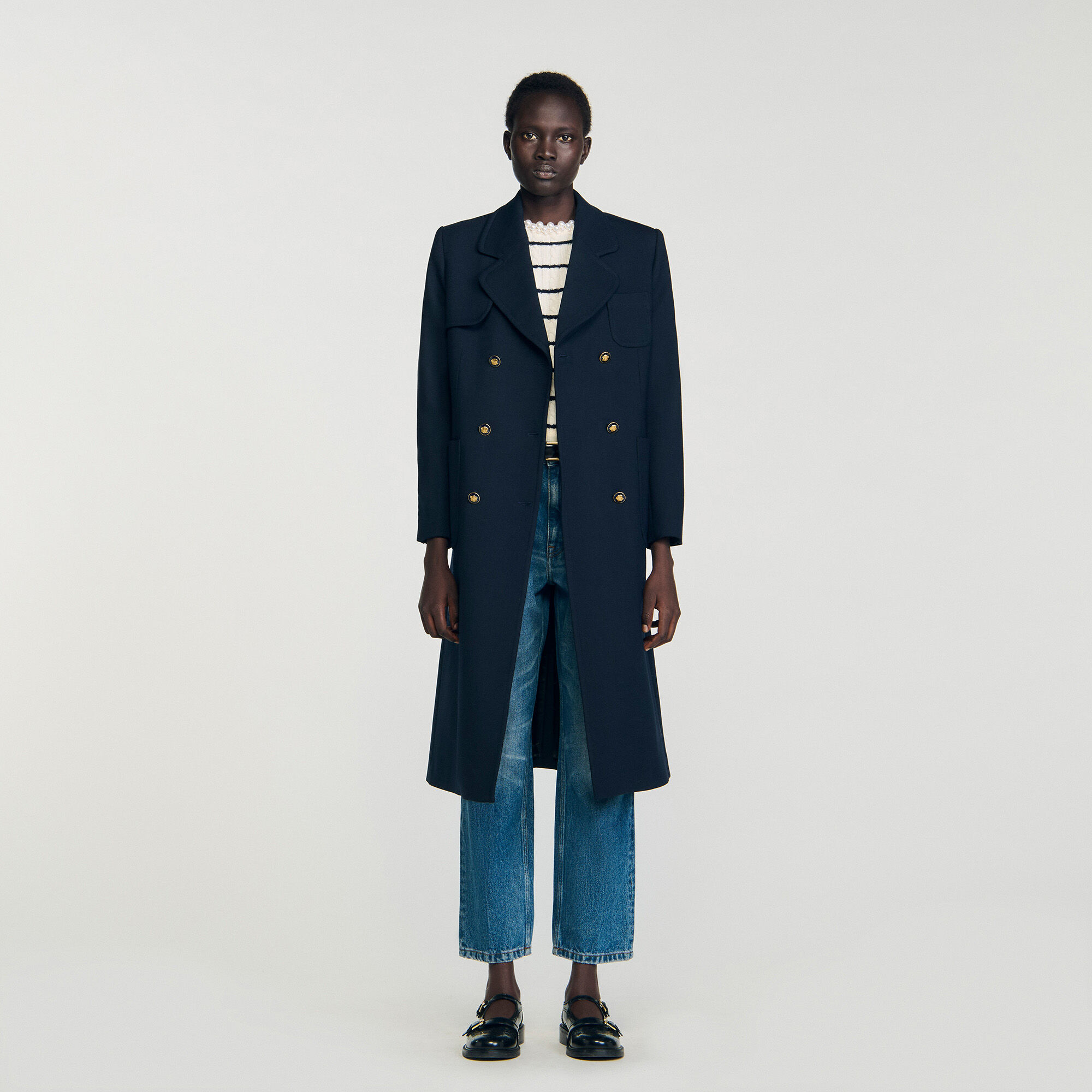 Cappotto lungo doppiopetto
