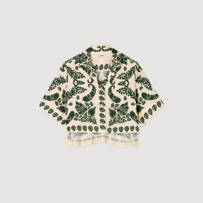 Camicia con stampa a fiori