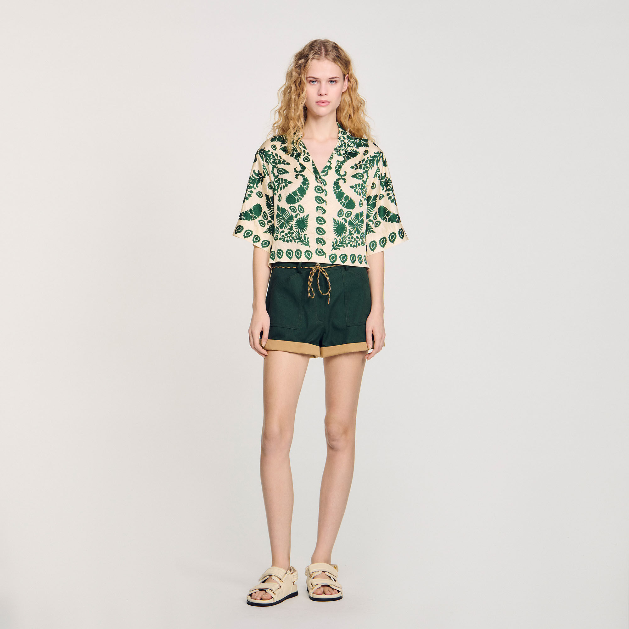 Camicia con stampa a fiori