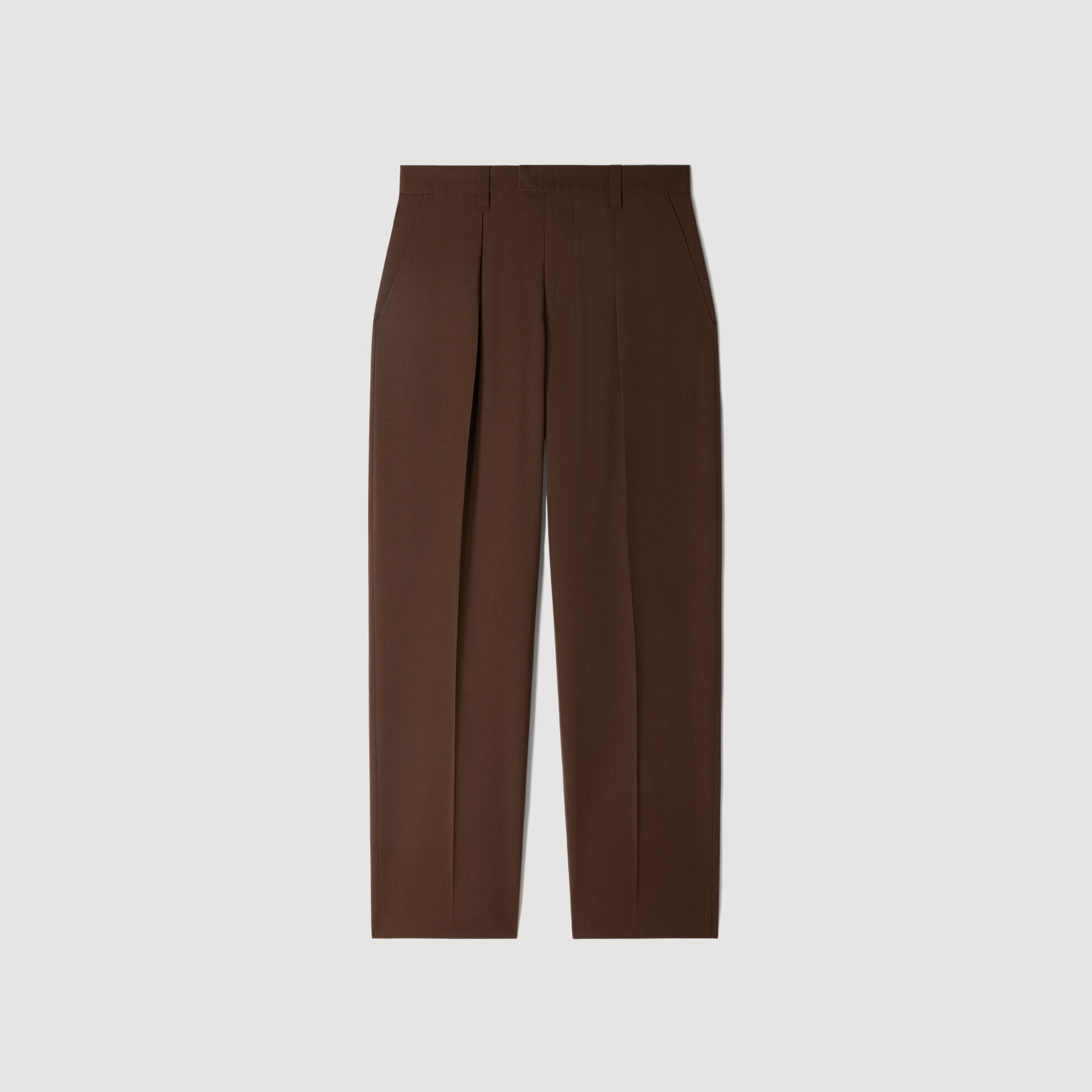 Pantaloni larghi in lana