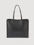 Borsa shopping grande in pelle goffrata
