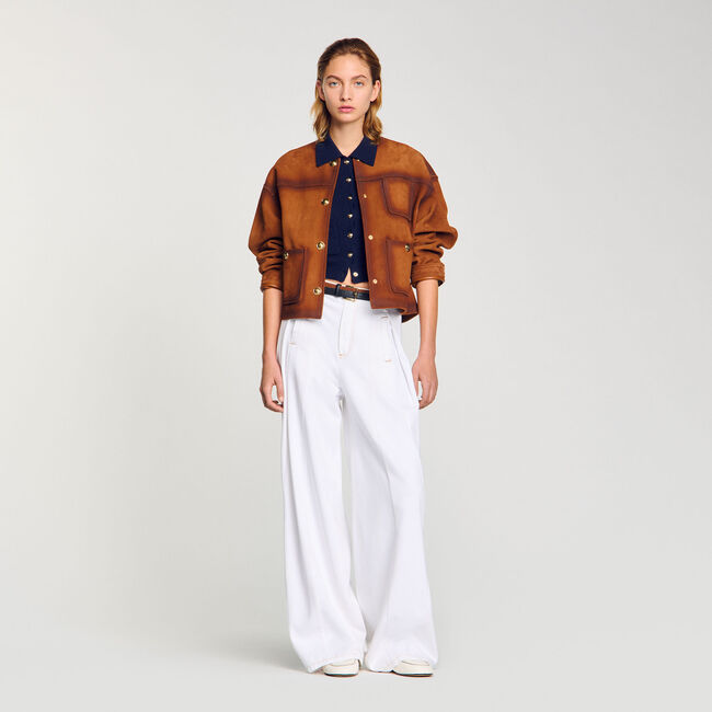 Jeans larghi impunturati