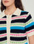 Cardigan corto a righe