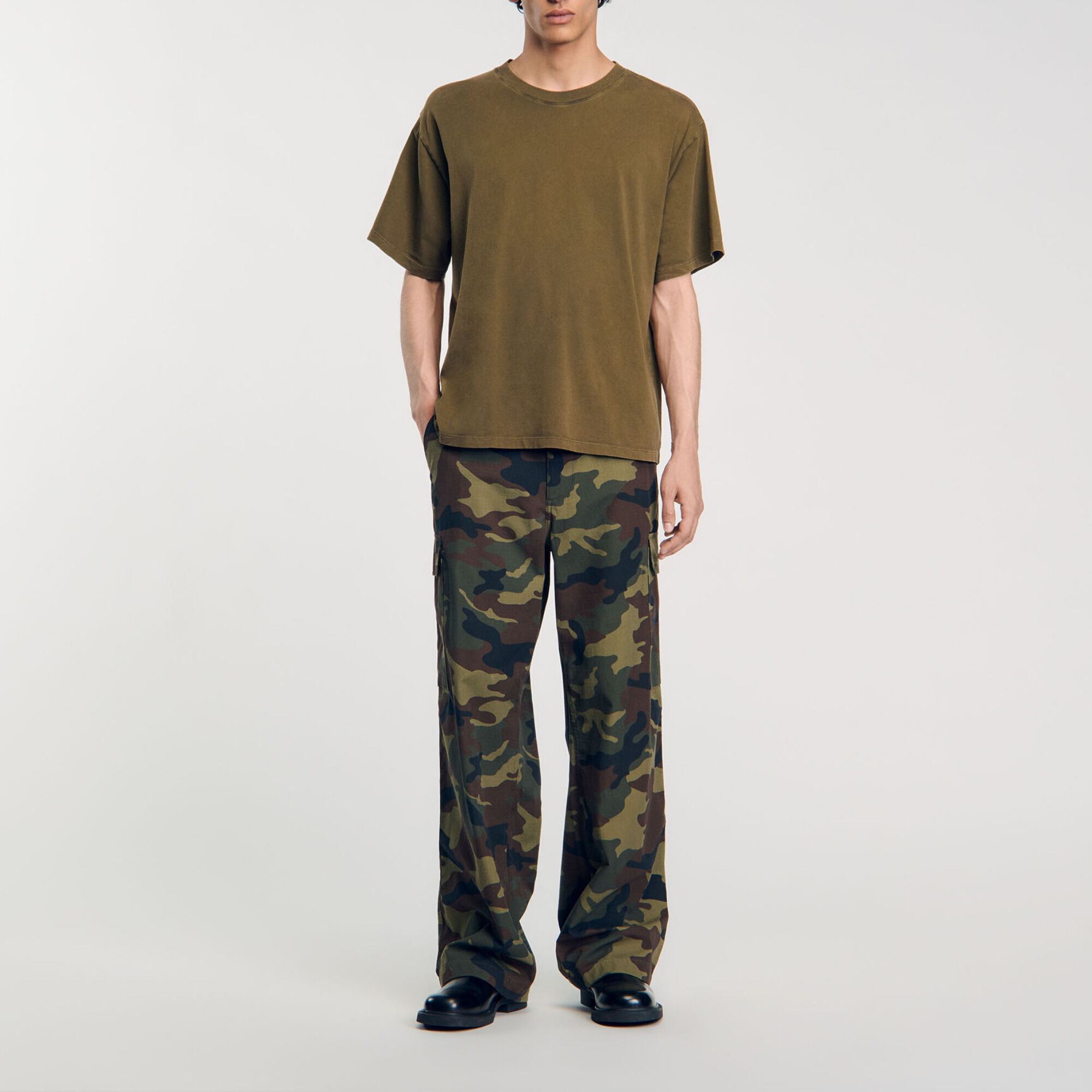 T-shirt con effetto délavé