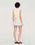 T-shirt corta in cotone con pizzo