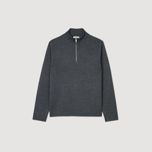 Maglia in lana con collo con zip