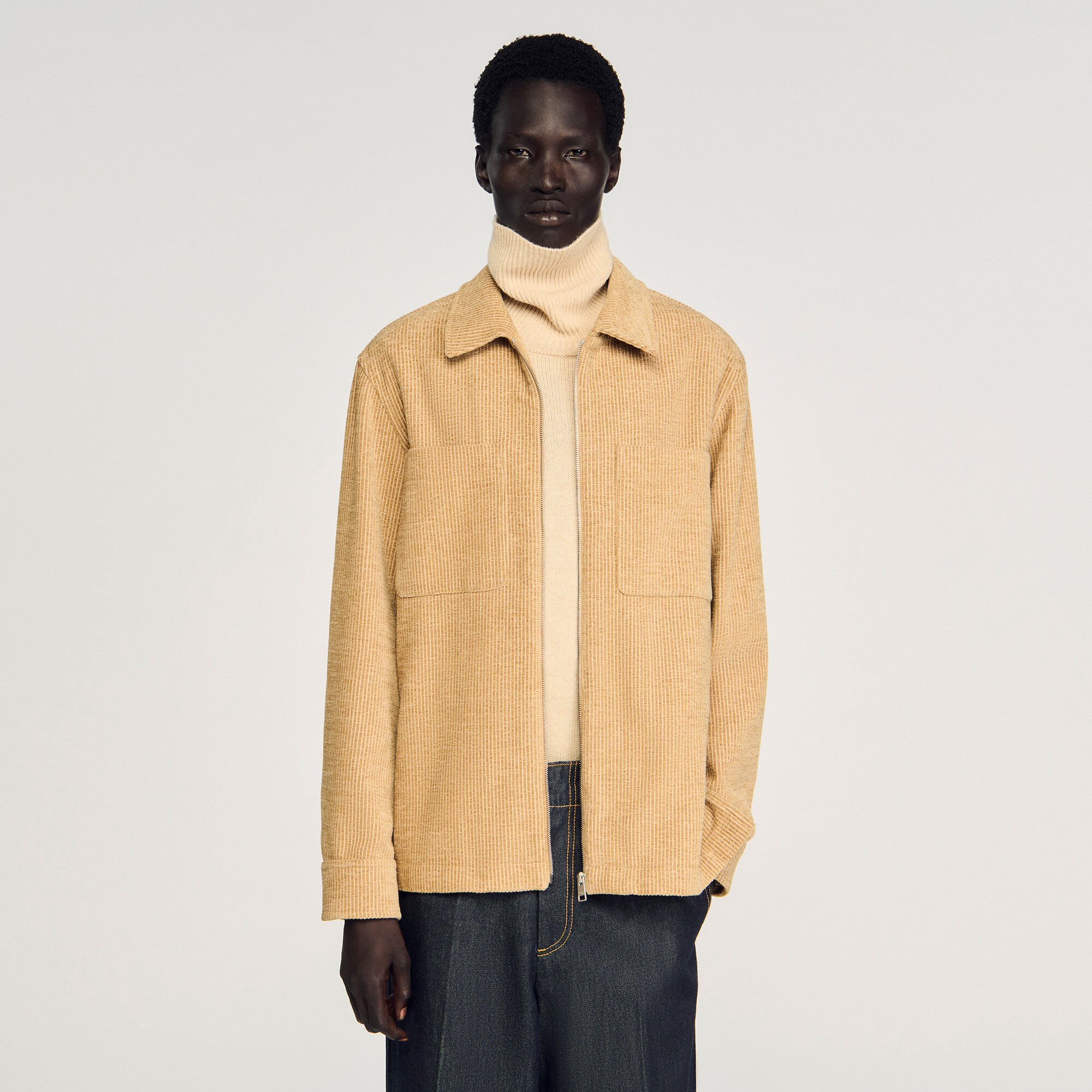 Overshirt in velluto a coste