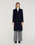 Cappotto lungo con revers satinati