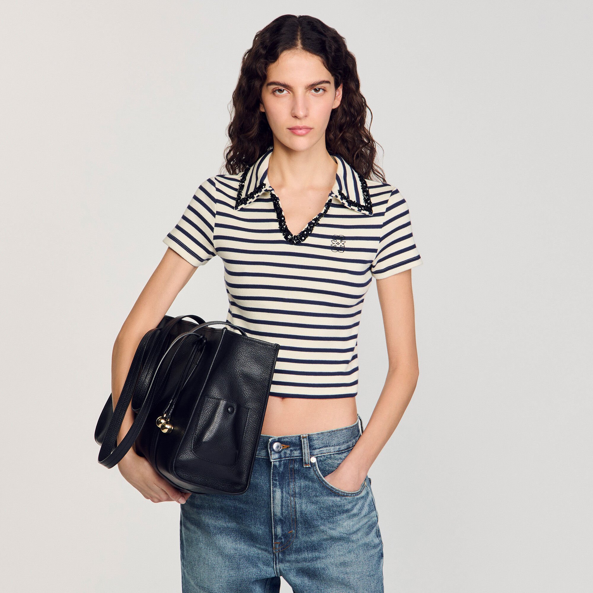 Shopping bag in morbida pelle