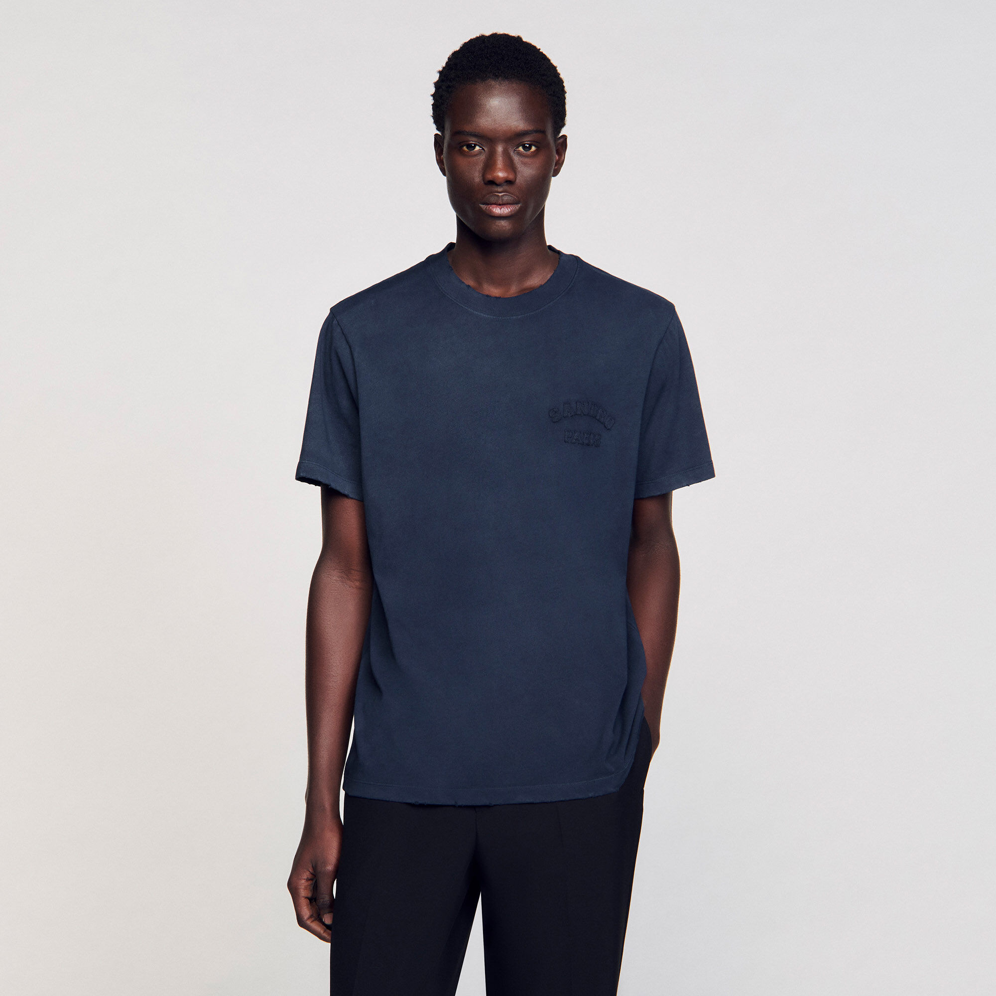 T-shirt con effetto usato