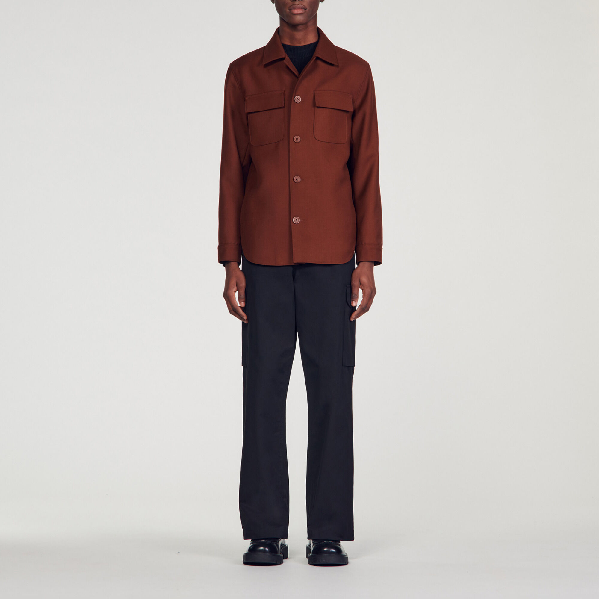 Overshirt in misto lana
