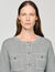 Cardigan con cuciture a contrasto