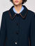Cappotto con fasce in pelle