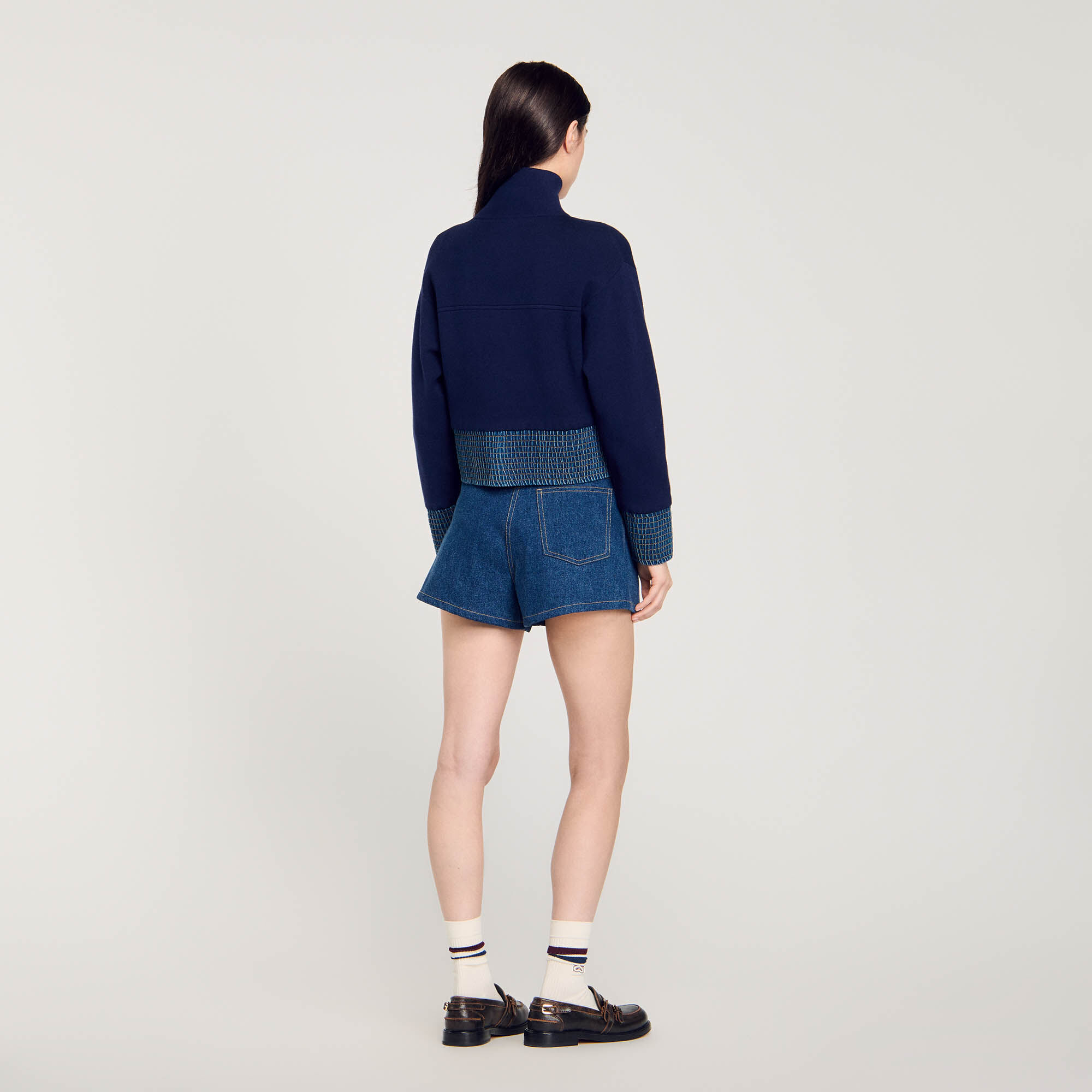 Cardicoat in maglia e denim
