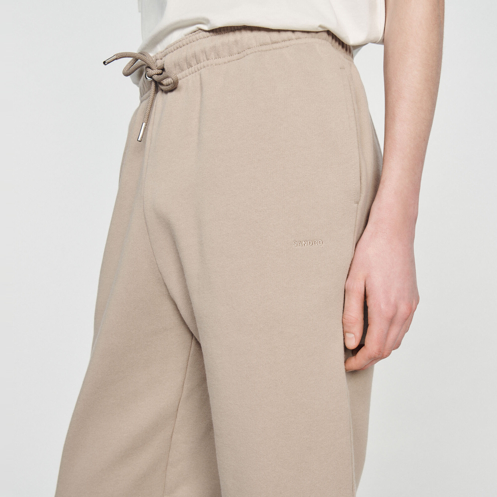 Pantaloni da jogging felpati ricamati