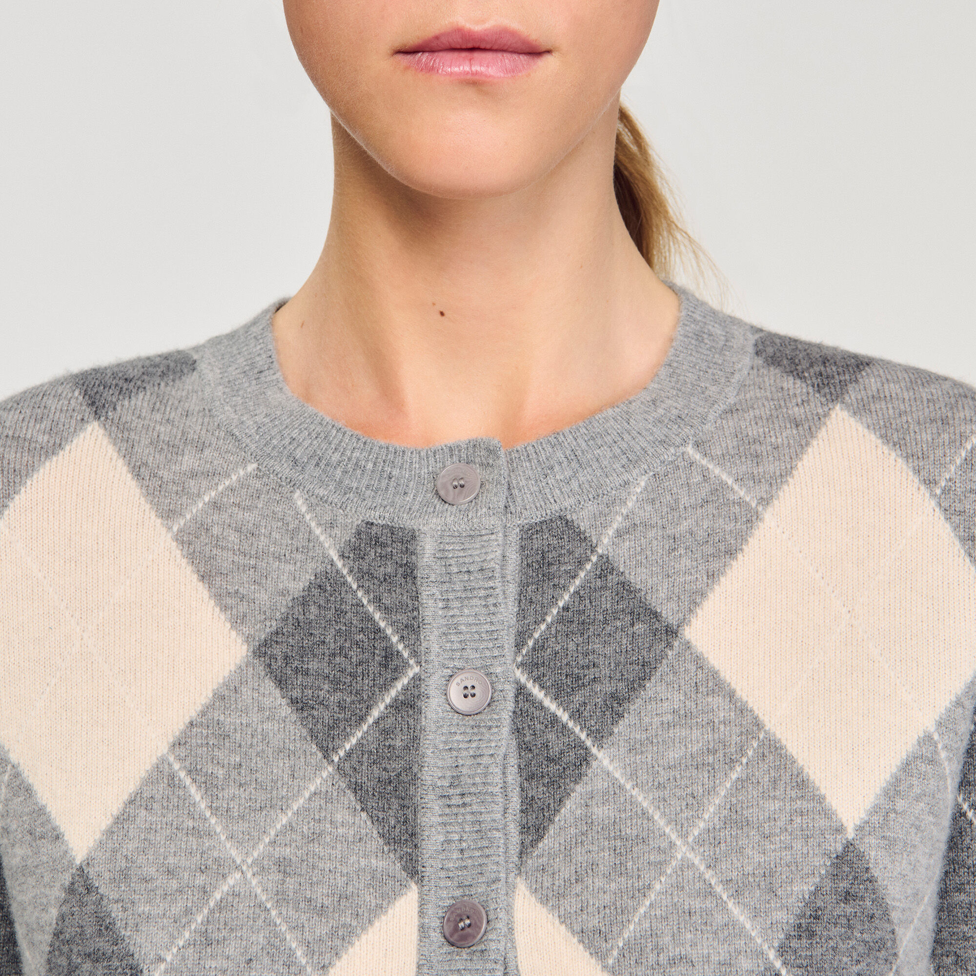 Cardigan a motivi rombi