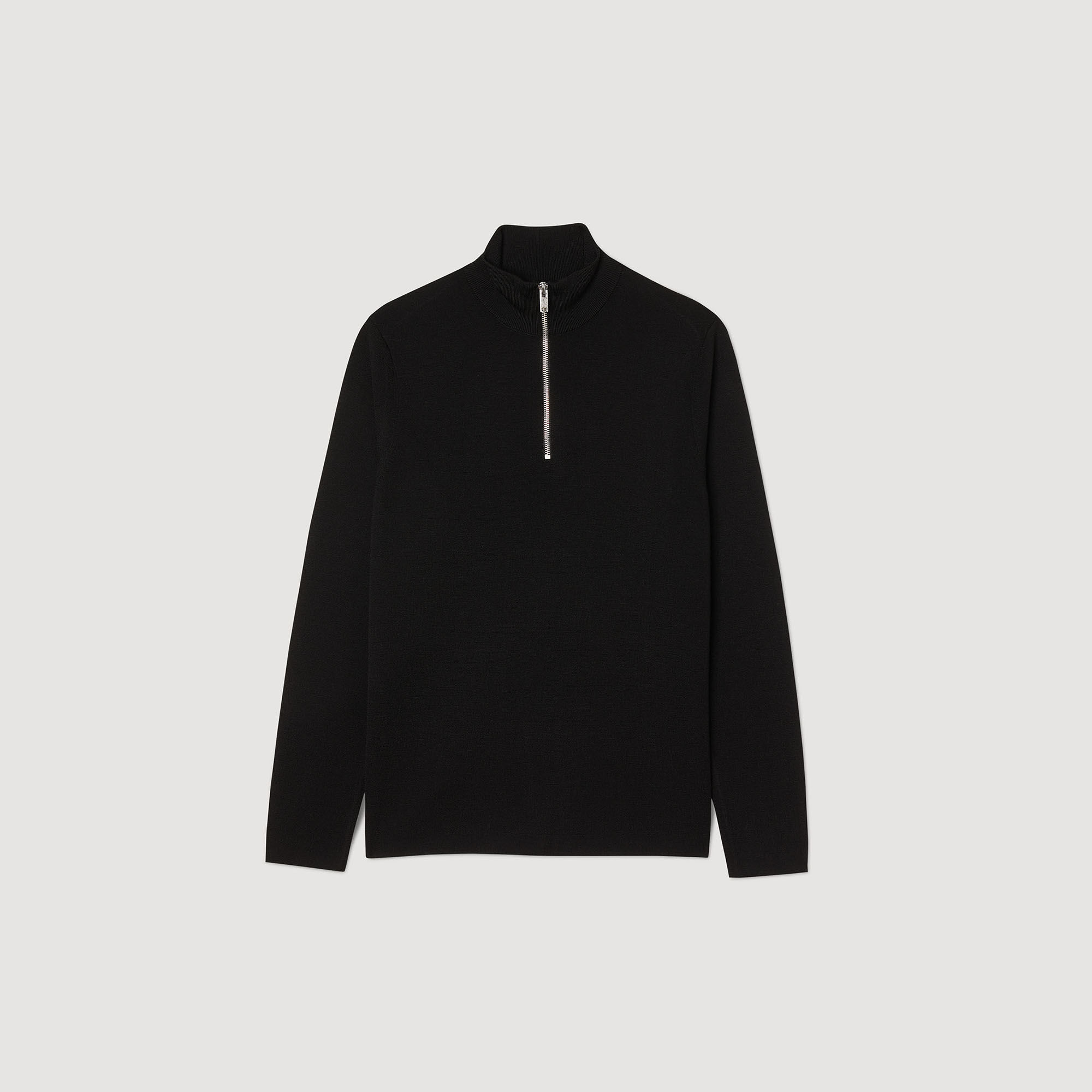 Maglia in lana con collo con zip