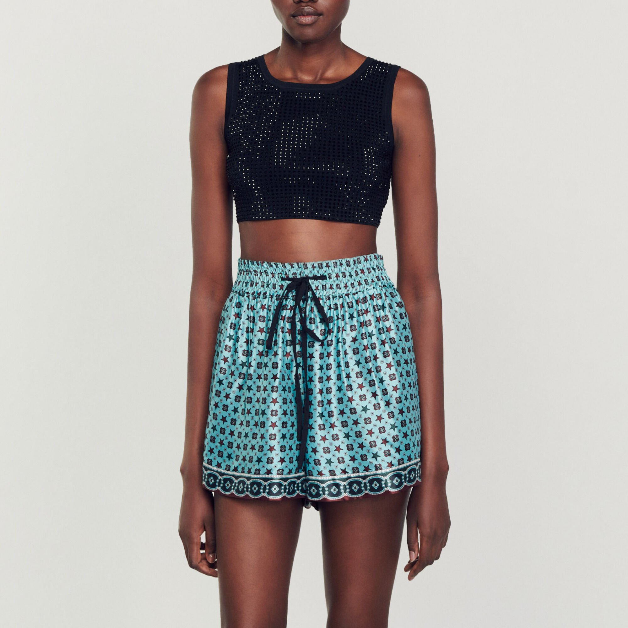 Short fluidi stampati