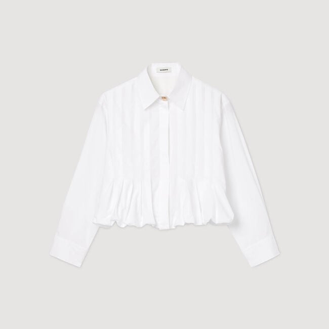 Camicia corta plissettata