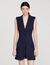 Abito corto stile tailleur a pieghe