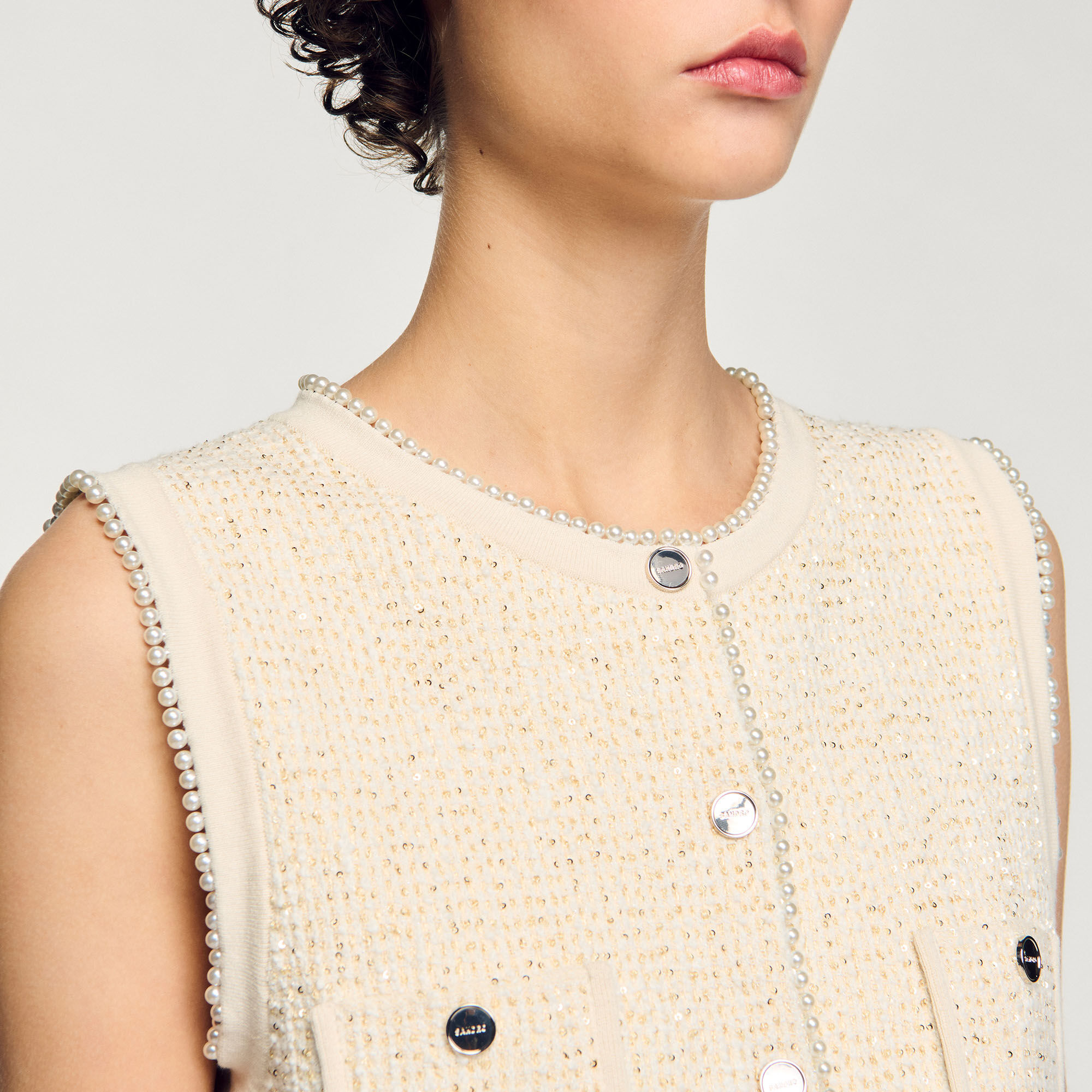 Cardigan in tweed fantasia